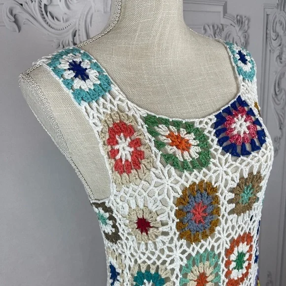 Colorful Crochet Midi Dress - Picture 7 of 11